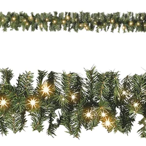 Weihnachtsgirlanden^DecoWoerner Tannengirlande Standard Mit LED, 270 Cm, 17 Cm Ø grün