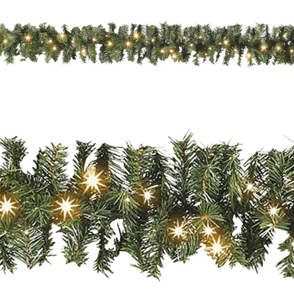 Weihnachtsgirlanden^DecoWoerner Tannengirlande Standard Mit LED, 270 Cm, 17 Cm Ø grün