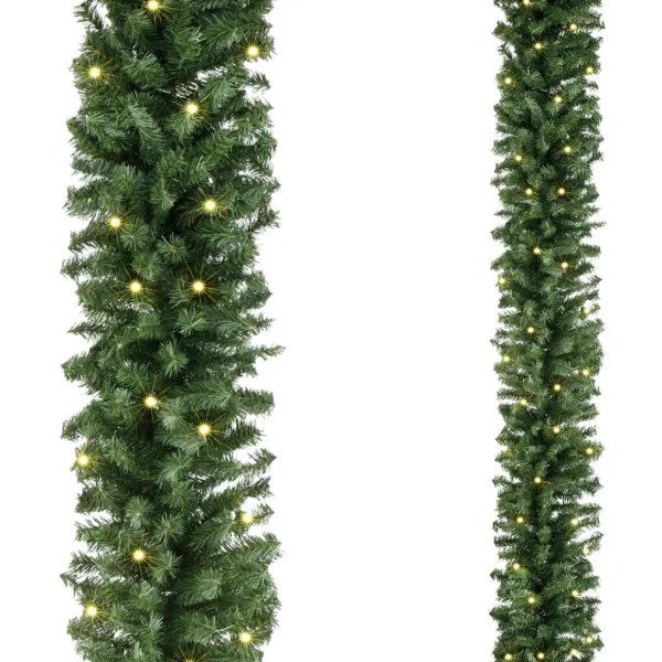 Weihnachtsgirlanden^DecoWoerner Tannengirlande Standard Mit LED, 270 Cm, 30 Cm Ø grün