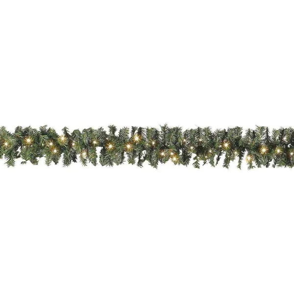 Weihnachtsgirlanden^DecoWoerner Tannengirlande Standard Mit LED, 270 Cm, 17 Cm Ø grün