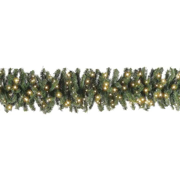 Weihnachtsgirlanden^DecoWoerner Tannengirlande Standard Mit LED, 270 Cm, 30 Cm Ø grün