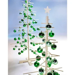 Weihnachtskugeln^DecoWoerner Tannene, Glänzende Weihnachtskugeln Aus Schwer Entflammbarem Kunststoff, 6 Cm Ø – 24 Stück grün