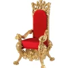 Xxl Weihnachtsdeko^DecoWoerner Thron "Barock" 190 Cm Hoch, Gold-rot mehrfarbig