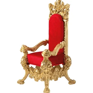 Xxl Weihnachtsdeko^DecoWoerner Thron "Barock" 190 Cm Hoch, Gold-rot mehrfarbig