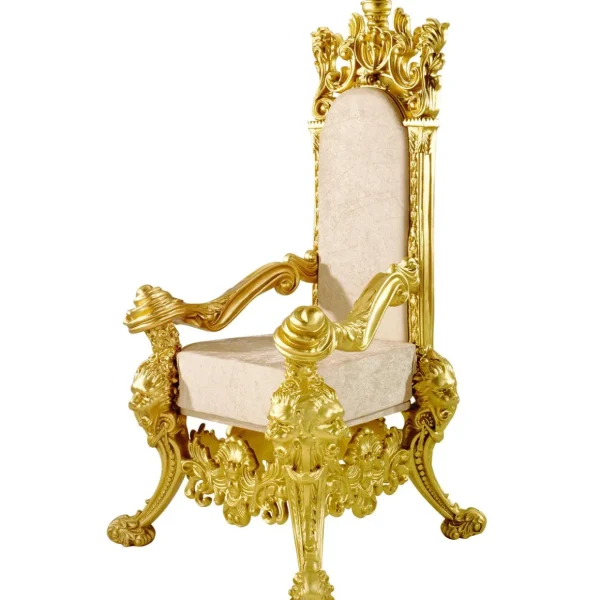 Xxl Weihnachtsdeko^DecoWoerner Thron "Renaissance", 190 Cm Hoch, /elfenbein gold