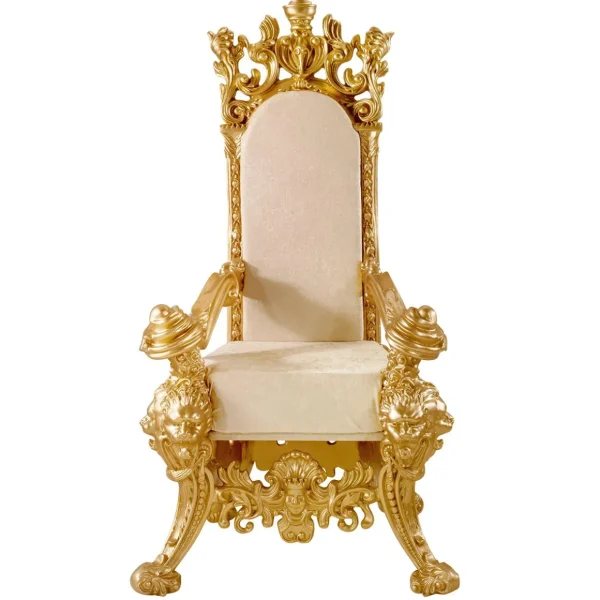 Xxl Weihnachtsdeko^DecoWoerner Thron "Renaissance", 190 Cm Hoch, /elfenbein gold