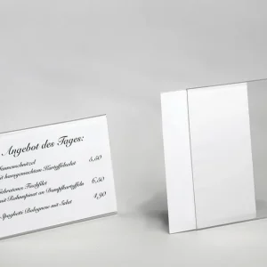 Kundenstopper | Warenpräsentation^DecoWoerner Tischaufsteller, DIN A5, Hoch transparent