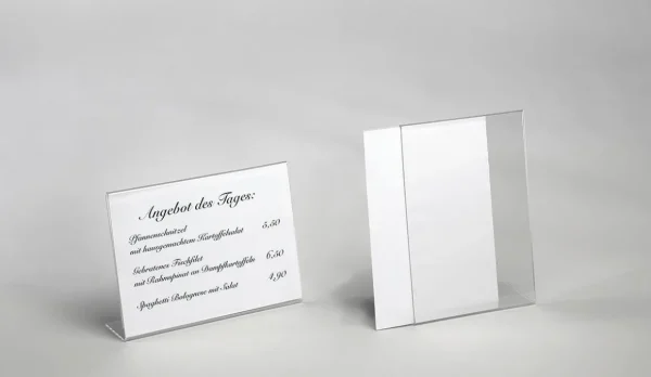 Kundenstopper | Warenpräsentation^DecoWoerner Tischaufsteller, DIN A5, Hoch transparent