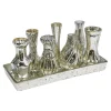 Pflanzengefäße & Dekorationshilfen^DecoWoerner Tischdeko vasen Mit Tablett, 8-teilig silber