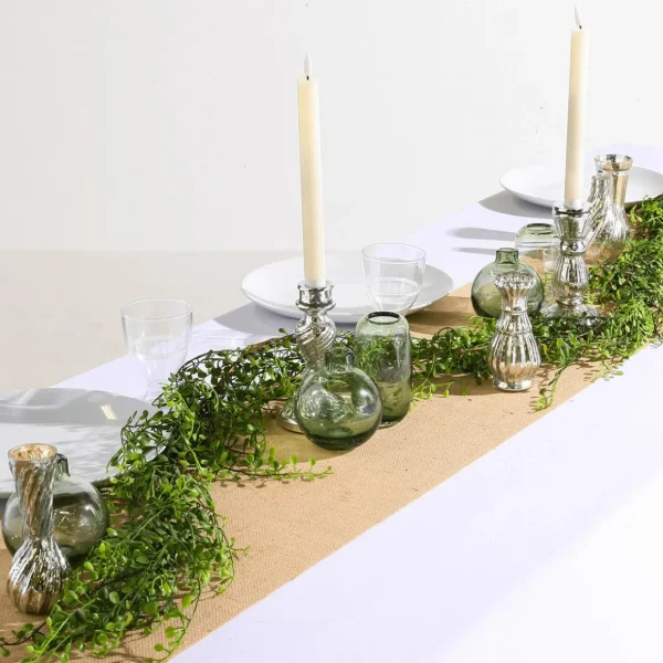 Pflanzengefäße & Dekorationshilfen^DecoWoerner Tischdeko vasen Mit Tablett, 8-teilig silber