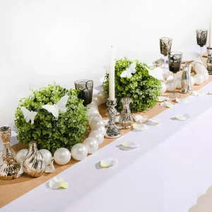 Pflanzengefäße & Dekorationshilfen^DecoWoerner Tischdeko vasen Mit Tablett, 8-teilig silber