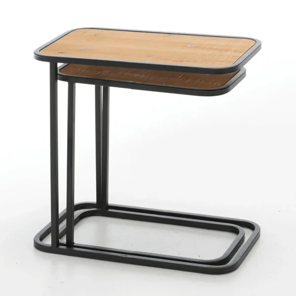 Pflanzengefäße & Dekorationshilfen^DecoWoerner Tischset 2-tlg Metall Tannenholz mehrfarbig