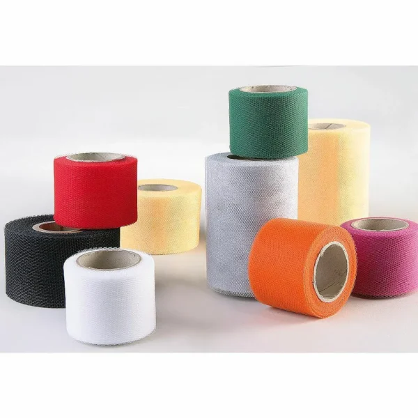Geschenkband^DecoWoerner Tüllband, 100 Mm, 25 M, Dunkel grün