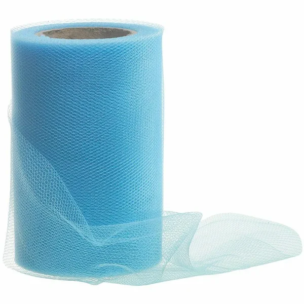Geschenkband^DecoWoerner Tüllband, 100 Mm, 25 M, Hell blau