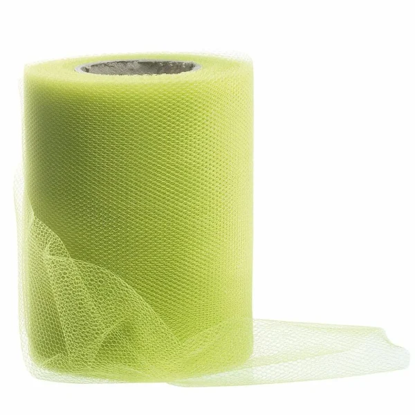 Geschenkband^DecoWoerner Tüllband, 100 Mm, 25 M, Hell grün