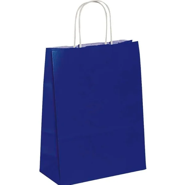 Geschenk- & Tragetaschen^DecoWoerner Tragetasche "Uni", 29 X 22 Cm, Dunkel 50 Stück blau