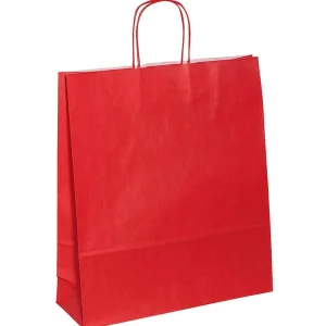 Geschenk- & Tragetaschen^DecoWoerner Tragetasche "Uni", 36 X 41 Cm, 50 Stück rot