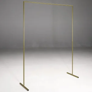 Themen-Deko | Winterdeko^DecoWoerner Traubogen, Metallbogen-Aufsteller 200 Cm gold