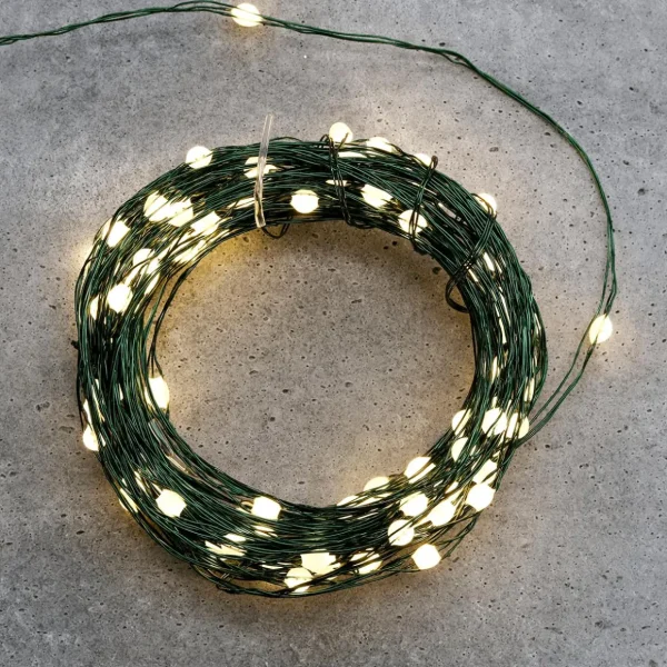 Weihnachtsbeleuchtung^DecoWoerner Trennbare XL LED-Draht-Lichterkette Für Außen, 200 LED, 20 M grün