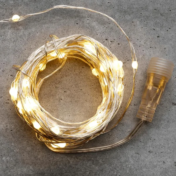 Weihnachtsbeleuchtung^DecoWoerner Trennbare XL LED-Draht-Lichterkette Für Außen, 20 M silber