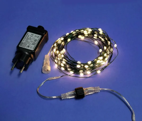 Weihnachtsbeleuchtung^DecoWoerner Trennbare XL LED-Draht-Lichterkette Für Außen, 200 LED, 20 M grün