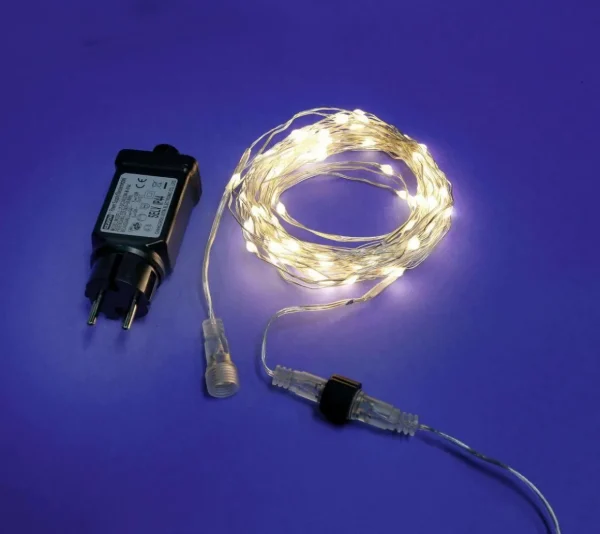 Weihnachtsbeleuchtung^DecoWoerner Trennbare XL LED-Draht-Lichterkette Für Außen, 20 M silber