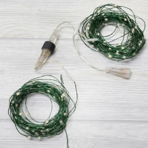 Weihnachtsbeleuchtung^DecoWoerner Trennbare XL LED-Draht-Lichterkette Für Außen, 200 LED, 20 M grün