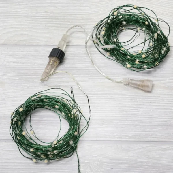 Weihnachtsbeleuchtung^DecoWoerner Trennbare XL LED-Draht-Lichterkette Für Außen, 200 LED, 20 M grün