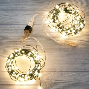 Weihnachtsbeleuchtung^DecoWoerner Trennbare XL LED-Draht-Lichterkette Für Außen, 200 LED, 20 M grün