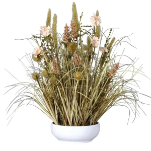 Kunstblumen^DecoWoerner Trockenblumen-Gesteck Aus Kunstblumen 50 Cm braun