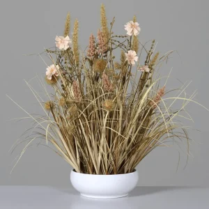Kunstblumen^DecoWoerner Trockenblumen-Gesteck Aus Kunstblumen 50 Cm braun