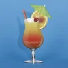 Sommerdeko^DecoWoerner Tropical Cocktail Display 50 Cm orange