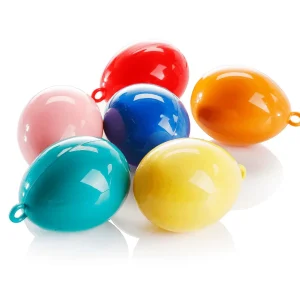 Osterdeko^DecoWoerner Umweltfreundliche Dekoeier-Set Ostern Bunt, Pack à 6 Stück mehrfarbig