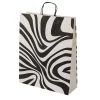 Go Green - Nachhaltige Geschenkverpackung | Geschenk- & Tragetaschen^DecoWoerner Umweltfreundliche Geschenk-Trage-Taschen In Zebra-Muster 50 Stück 12 X 26 X 34 Cm