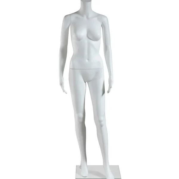 Schaufensterpuppen^DecoWoerner Umweltfreundliche Schaufensterpuppe Weiblich, Ohne Kopf 163 Cm, weiß