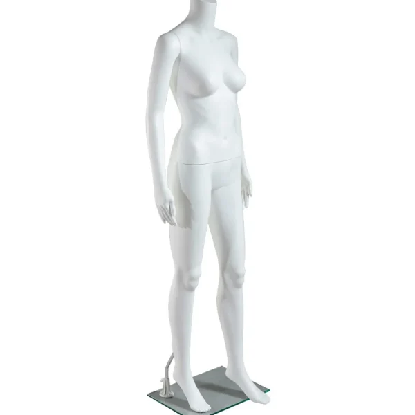 Schaufensterpuppen^DecoWoerner Umweltfreundliche Schaufensterpuppe Weiblich, Ohne Kopf 163 Cm, weiß
