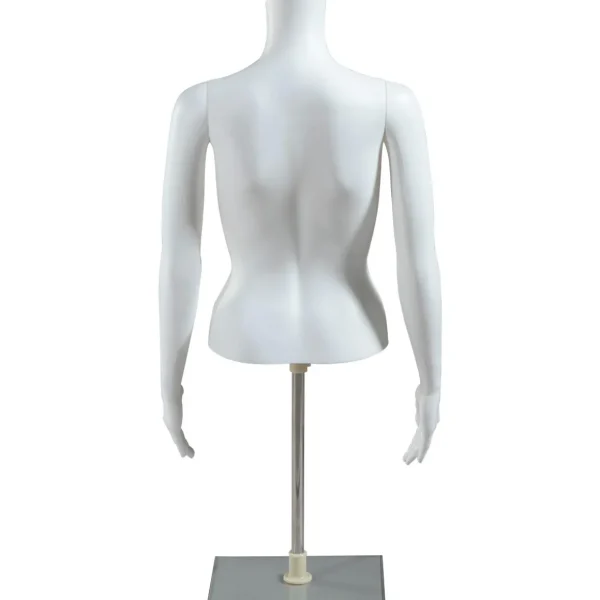 Schaufensterpuppen^DecoWoerner Umweltfreundlicher PE Damen-Torso, weiß