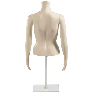 Schaufensterpuppen^DecoWoerner Umweltfreundlicher PE Damen-Torso, Hautfarbe Beige