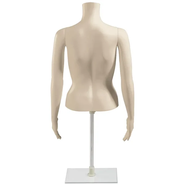 Schaufensterpuppen^DecoWoerner Umweltfreundlicher PE Damen-Torso, Hautfarbe Beige