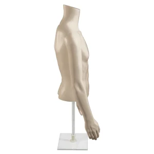 Schaufensterpuppen^DecoWoerner Umweltfreundlicher PE Herren-Torso, Hautfarben Beige