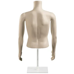 Schaufensterpuppen^DecoWoerner Umweltfreundlicher PE Herren-Torso, Hautfarben Beige