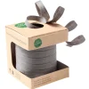 Geschenkband | Go Green - Nachhaltige Geschenkverpackung^DecoWoerner Umweltfreundliches Ringelband 10 Mm 100 M Grau
