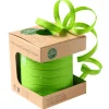 Geschenkband | Go Green - Nachhaltige Geschenkverpackung^DecoWoerner Umweltfreundliches Ringelband Aus Abbaubarem Material 10 Mm 100 M Apfel grün