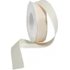 Geschenkband | Go Green - Nachhaltige Geschenkverpackung^DecoWoerner Umweltfreundliches Stoffband Aus Recyceltem Material 15 Mm 25 M Creme weiß
