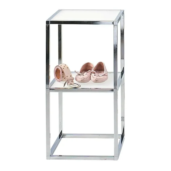Warenpräsentation^DecoWoerner Verkaufsregal 74 Cm Hoch silber