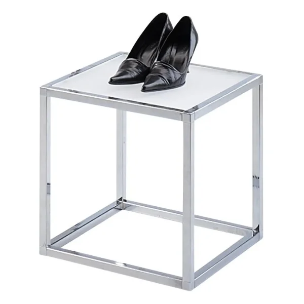 Warenpräsentation^DecoWoerner Verkaufsregal 38 Cm Hoch silber