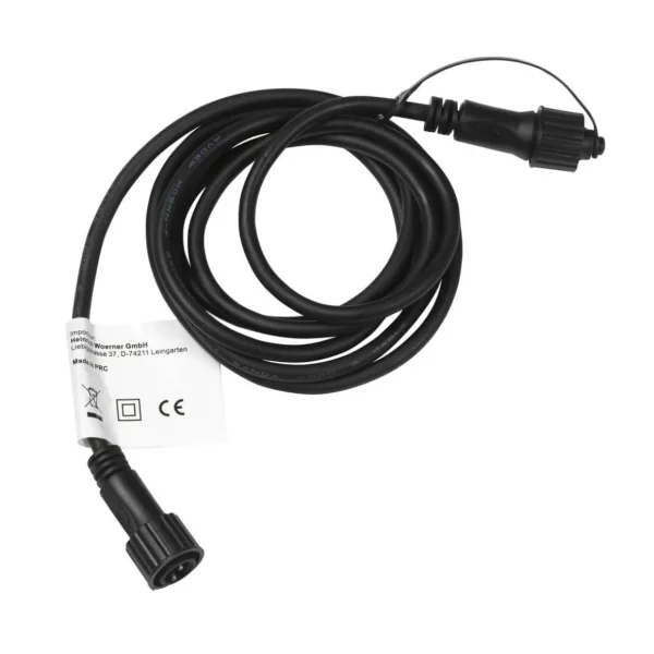Weihnachtsbeleuchtung^DecoWoerner Verlängerung Für LED Profi System IP67, 2 M schwarz