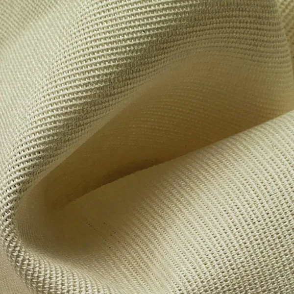 Stoffe^DecoWoerner Viskosestoff Rips Elfenbein, 120 Cm Breit weiß