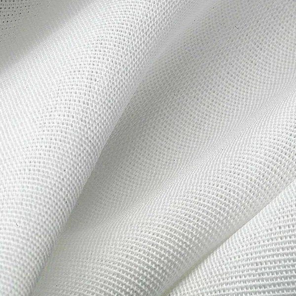 Stoffe^DecoWoerner Viskosestoff Rips , 120 Cm Breit weiß