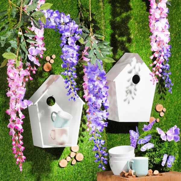 Frühlingsdeko^DecoWoerner Vogelhaus weiß